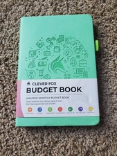 NEW Clever Fox Undated Monthly Expense Budget Planner Green Hardcover picture