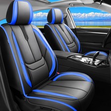 Subaru WRX 2015-2026 Leather Car Seat Covers Front Pair Black-Blue picture