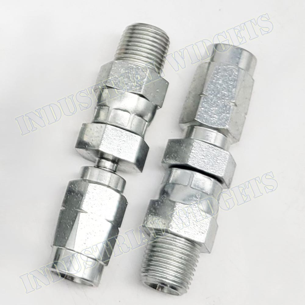 (2) Parker Field Attachable Fittings for HLB Hose 1/8\
