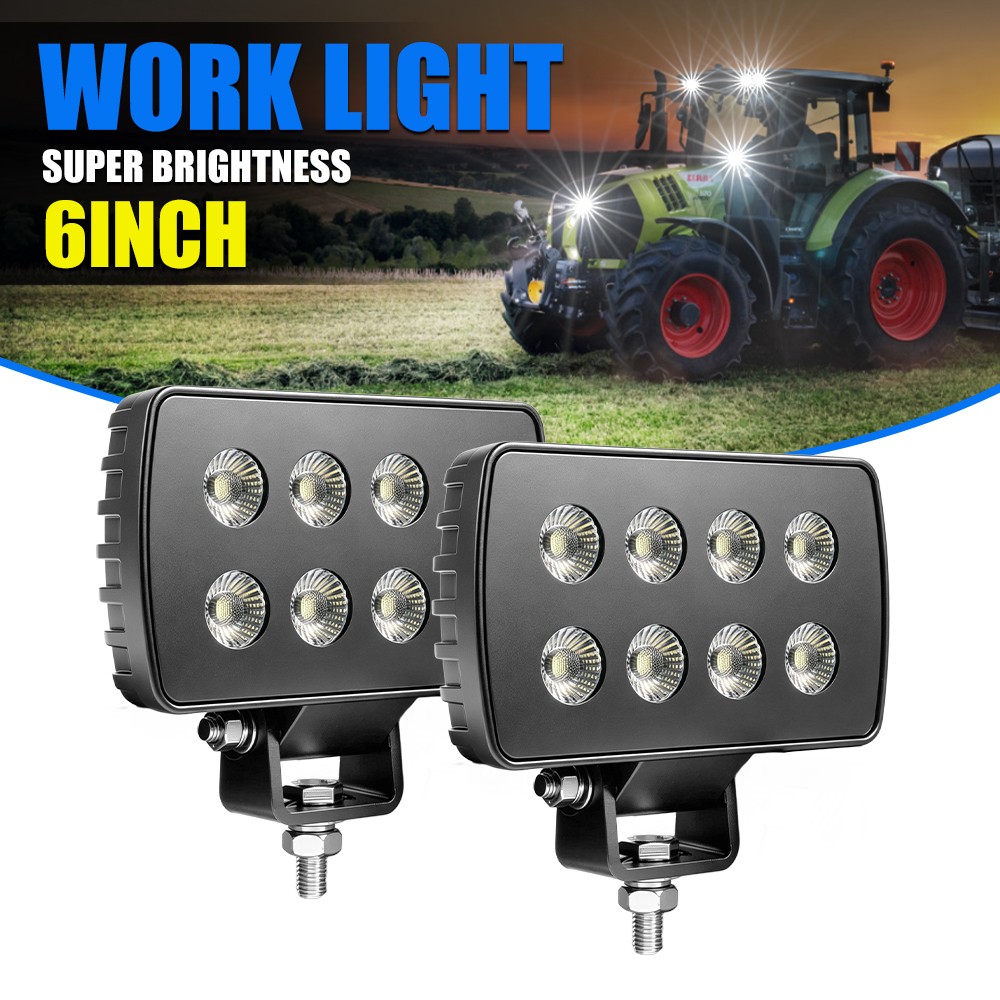 2x Powerful New 6X4 LED Work Light For Truck Flood Light 12V 24V Tractor lights 2x Powerful New 6X4 LED Work Light For Truck Flood Light 12V 24V Tractor lights
