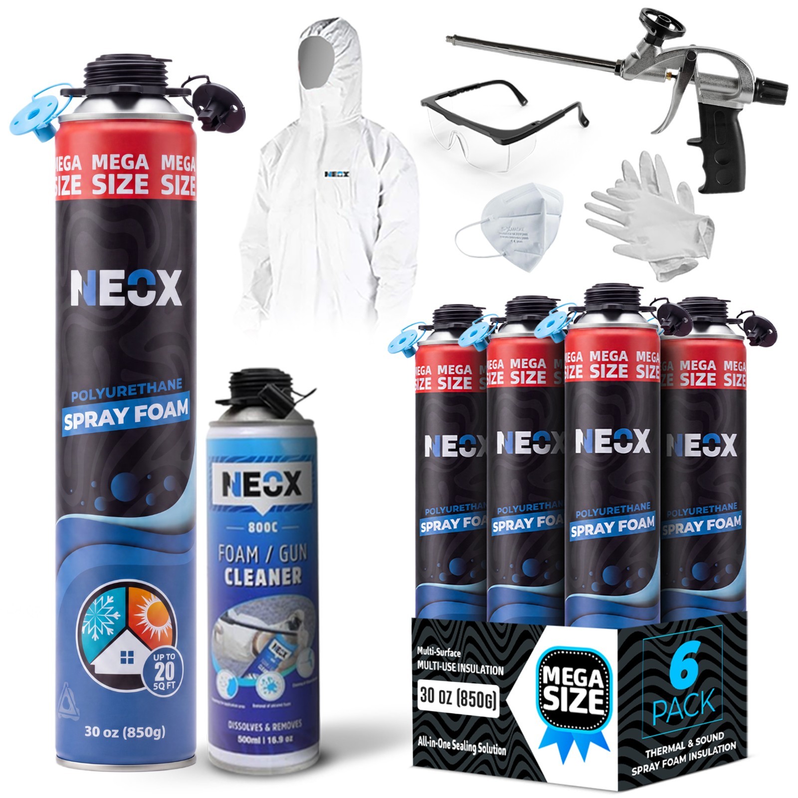 Spray Foam Insulation Kit Closed Cell (30 oz x 6/12/24) Expanding Foam Sealant Spray Foam Insulation Kit Closed Cell (30 oz x 6/12/24) Expanding Foam Sealant