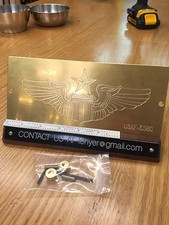 AIR FORCE WING PILOT SOLID BRASS MASTER ENGRAVING PLATE FOR NEW HERMES FONT TRAY picture