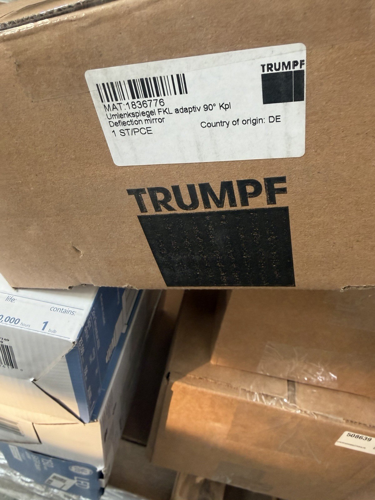BRAND NEW TRUMPF DEFLECTION MIRROR 1836776 *FREE SHIPPING*