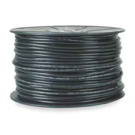 Carol C1178a.21.01 Coaxial Cable, Rg-58/Au, 1000 Ft., Black