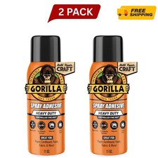 Gorilla Clear Spray Adhesive 11 oz Cans, 2-Pack, New picture