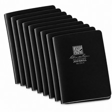 Rite In The Rain Stapled Notebook 791-2 (5 2-packs) Black, 4 5/8