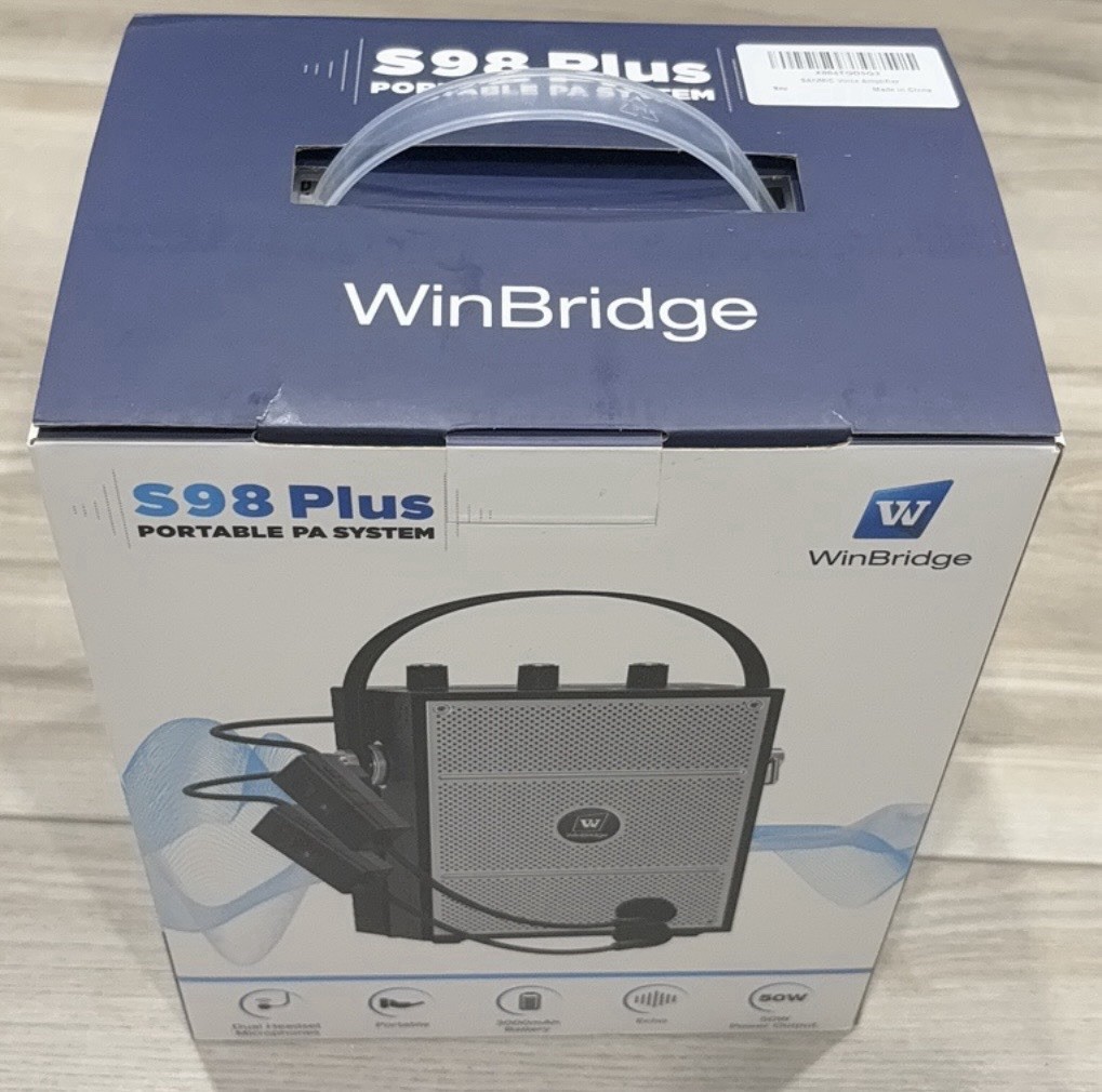 Winbridge S98 Plus 50W Voice Amplifier Speaker with 2 Microphones - Brand New
