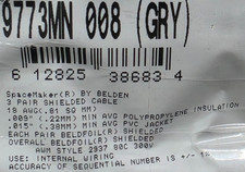 Belden 9773MN 18/3P SpaceMaker SPOS Shielded Twisted Pairs Control Cable /10ft picture