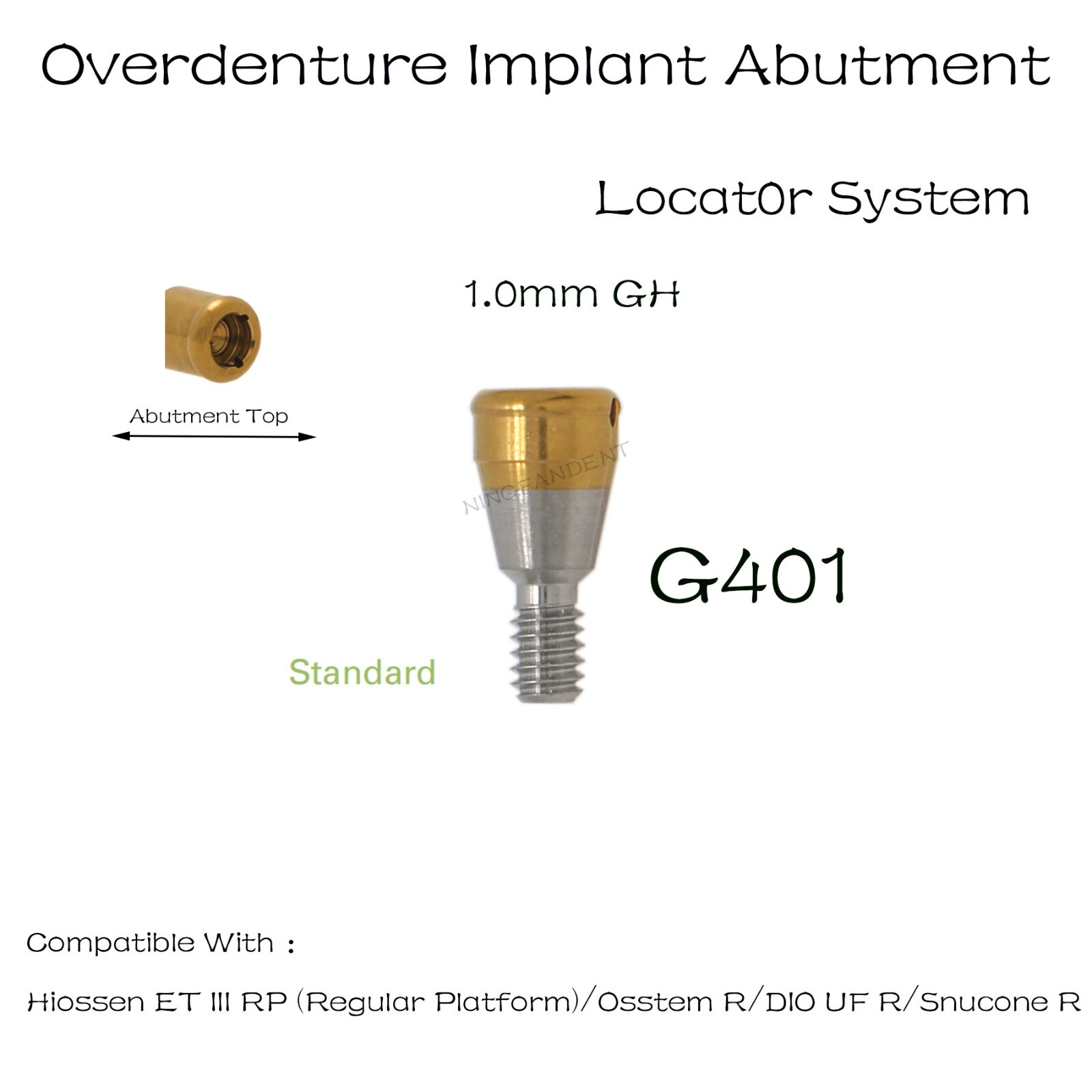 Dental Locator Overdenture Abutment 1-7mm GH For Hiossen/Osstem/Dio UF Standard