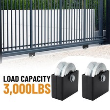 2 Sets 4''V-Groove Slide Gate Wheel with Welded Bracket Box Heavy Duty Sliding I picture