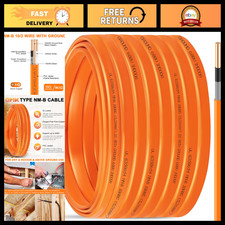 10 AWG 2 Conductor Wire with Ground - 100 ft Solid Copper Electrical Cable picture