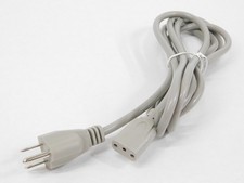 3-Prong Oval Round AC Power Cord Cable (Belden vintage HP 410C Wurlitzer 200) picture