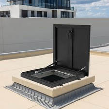Roof Hatch, Roof Security Door, Roof Access Hatch Black Aluminum Alloy picture