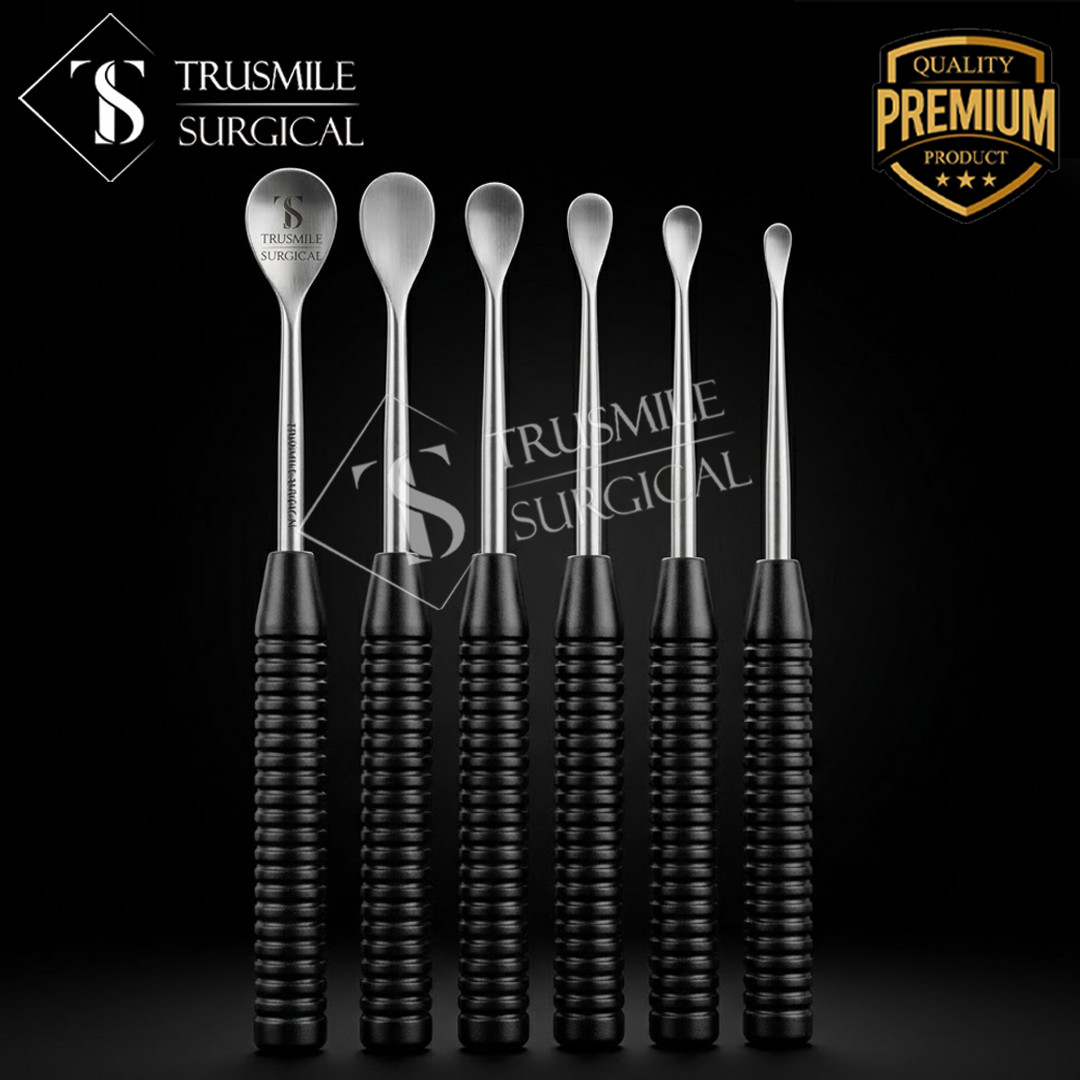 Set of 6 pcs Cob Elevator Set Spine Surgical orthopedic instrument black color