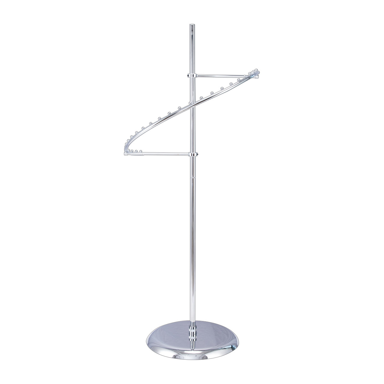 SSWBasics Sleek Chrome Spiral Clothing Rack - 63 in H
