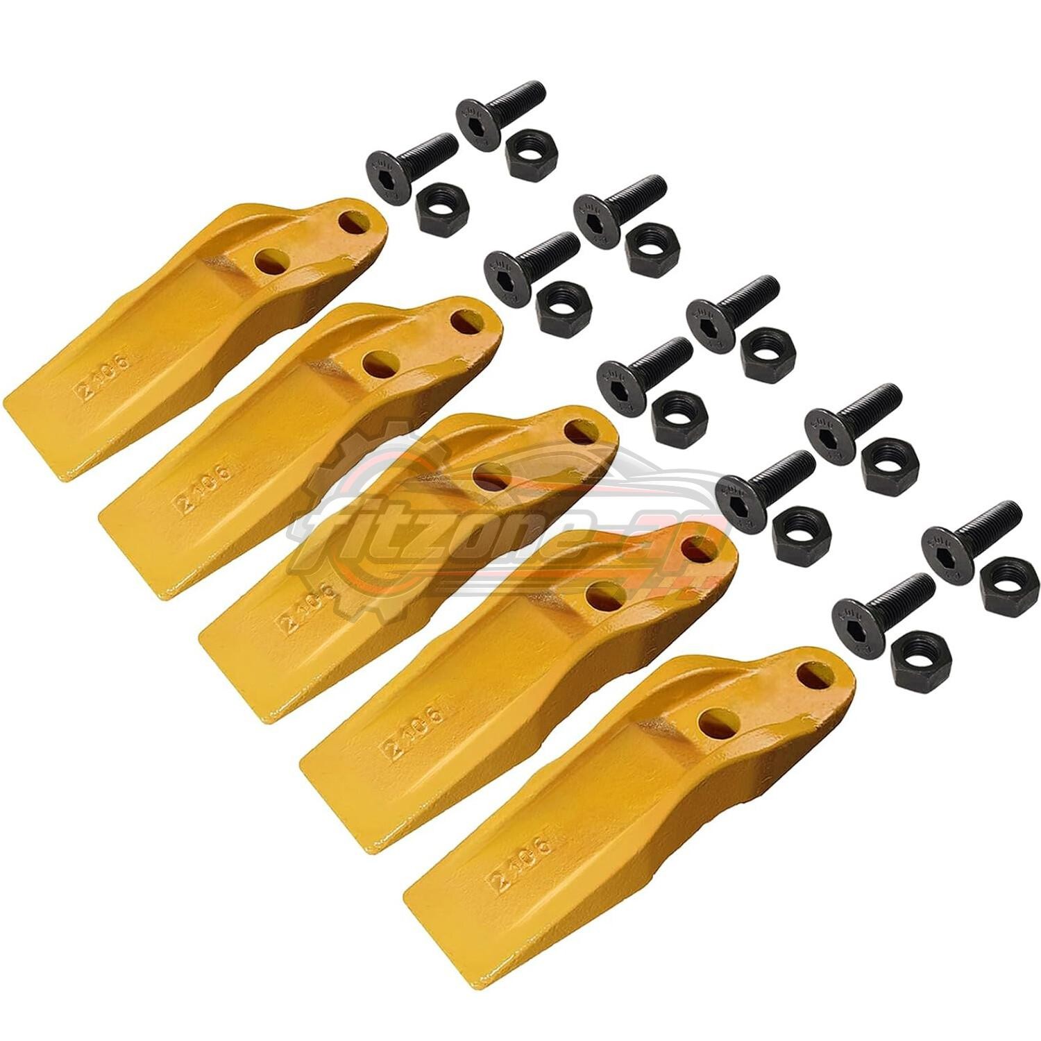 5PK 132-4720 Bucket Teeth for Caterpillar Aftermarket Uniteeth with Bolts & Nuts