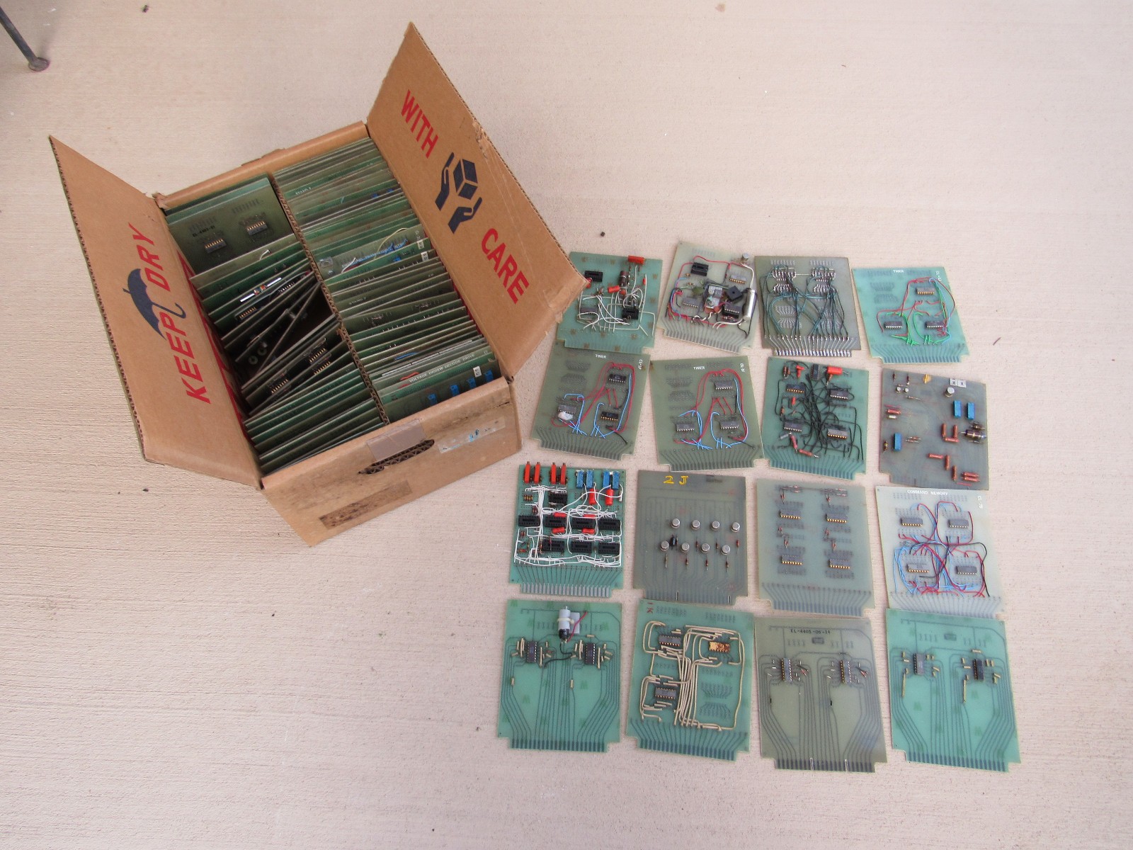 LOT VINTAGE CUSTOM BUILT WARNER ELECTRIC ELECTRONIC CIRCUIT BOARDS PCB
