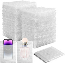 100Pcs Clear Bubble Out Bags, 6”x8” Bubble Pouches Wrap bag for Moving, Double W picture