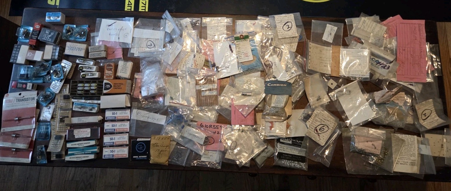 NOS Vintage Electronic Components Lot Transistors Resistors MOTOROLA SPRAGUE AB