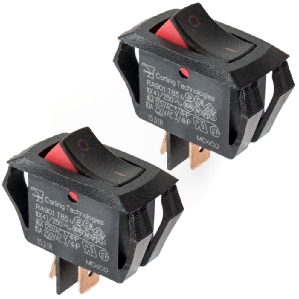 Carling Technologies R Series Curvette Rocker Switch Pack of 2 10A 250VAC Carling Technologies R Series Curvette Rocker Switch Pack of 2 10A 250VAC