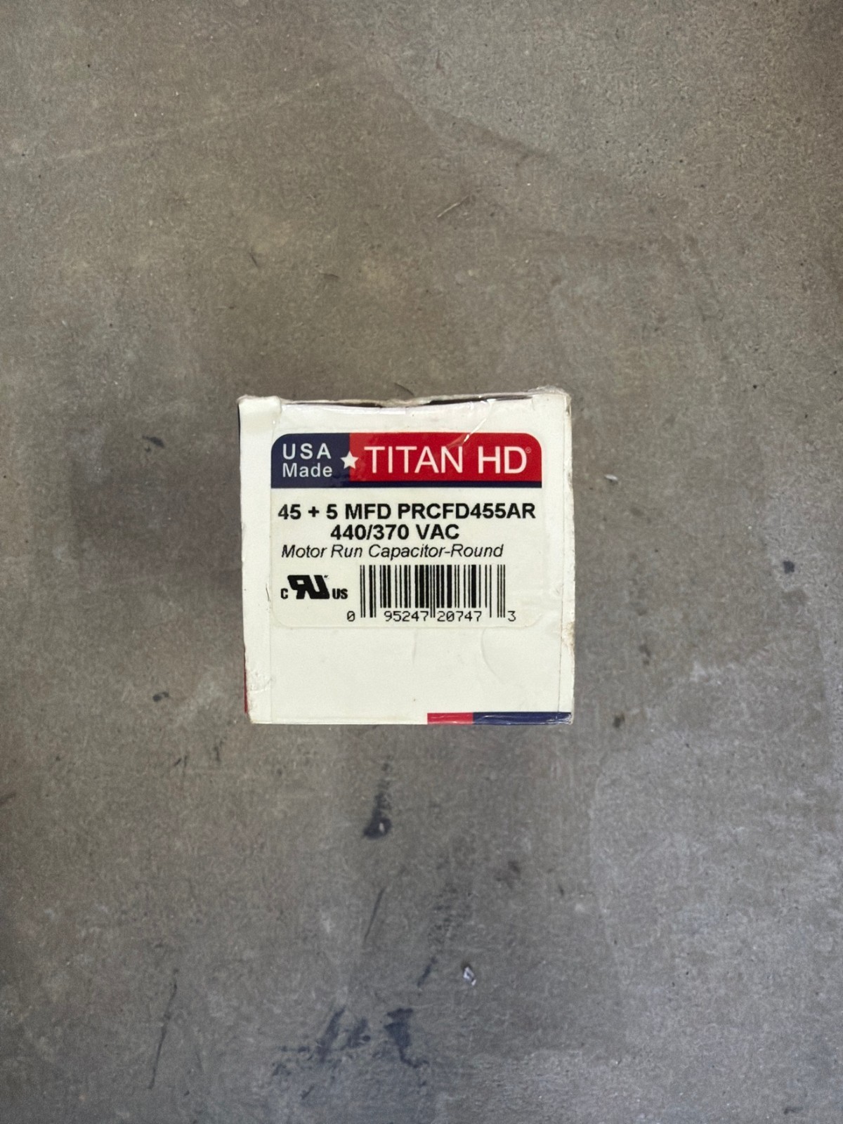 NEW Titan HD 45+5 MFD Dual Run Capacitor Round 440/370 VAC PRCFD455AR USA Ugbox