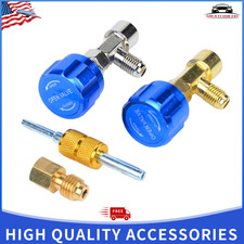 R134A Can Tap Valve Kit Self-Sealing & Puncture w/ Adapter for A/C Refrigerant picture