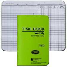 Wilson Jones S802 Weekly Time Book, Two Page Form, 4-1/4 x 6-3/4