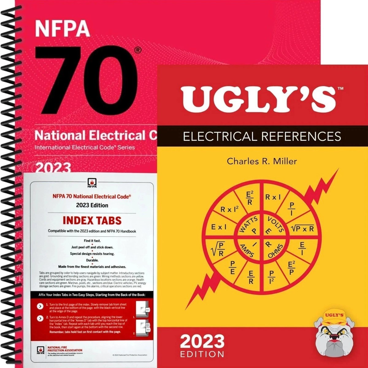 NFPA 70 National Electrical Code 2023 SPIRAL + Index Tabs + Ugly’s 2023 NEW