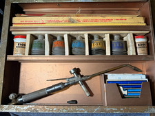 Vintage Eutectic Eutalloy Powder Spray Welding Kit with Metal Case, Powders,Rods picture