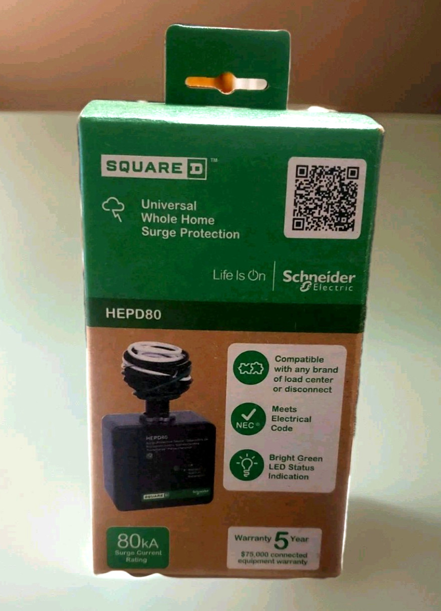 Schneider Electric - SquareD Universal Whole Home Surge Protection (HEPD80) 80kA