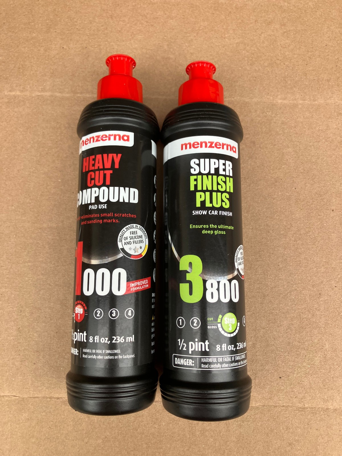 Menzerna 1000 Heavy Cut Compound+3800 Super Finish Plus