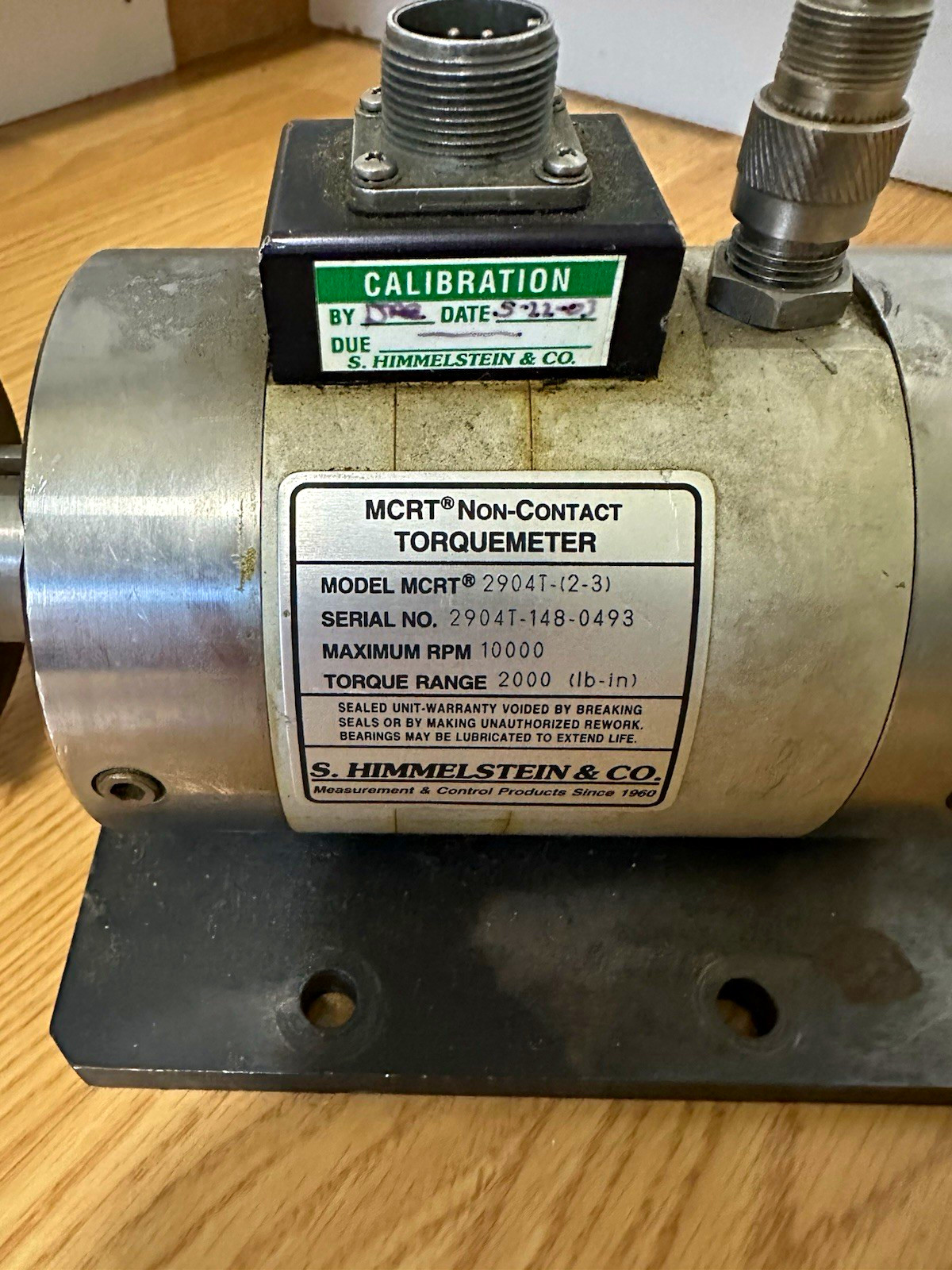 S. Himmelstein MCRT non-contact torquemeter, Model MCRT 2904T-(2-3)