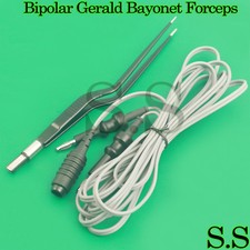 Bipolar Gerald Bayonet Forceps 20cm Non Stick ReUsable Electrosurgical EL-043 picture
