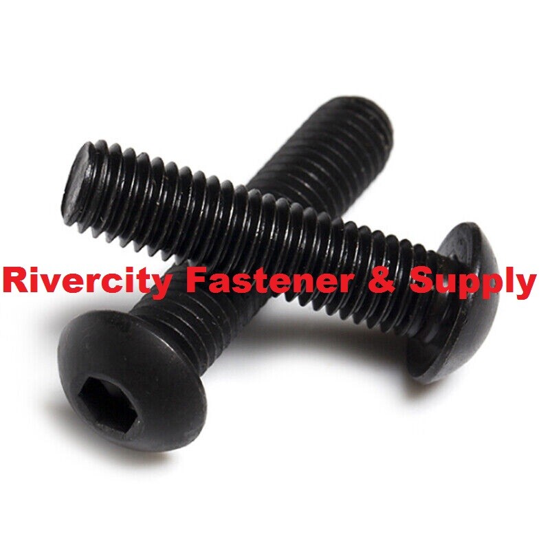 5/16-18x1 Black Button Allen Head Cap Screws 5/16x18 x 1 Bolts 5/16 x 18 x 1 BLK