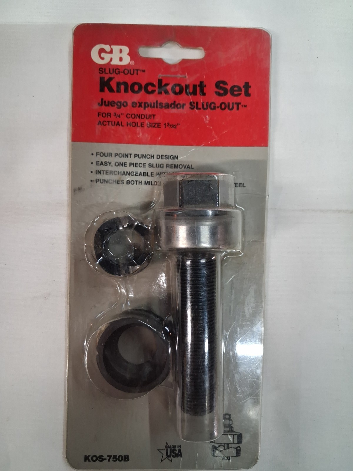 NOS- GB  Slug-Out - Knock Out Set KOS 750B For 3/4