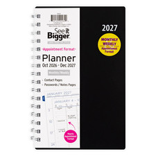 See It Bigger 15 Month Appointment Planner 2026-2027 Medium Black picture