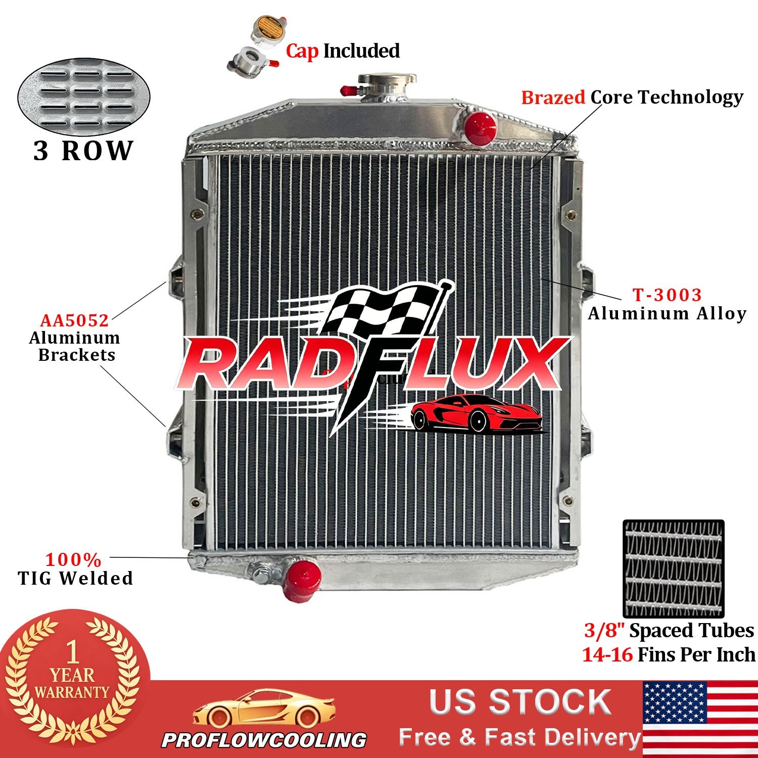 3 Rows Tractor Radiator For John Deere 1050 OEM#CH13963 #CH18416 Full Aluminum 3 Rows Tractor Radiator For John Deere 1050 OEM#CH13963 #CH18416 Full Aluminum