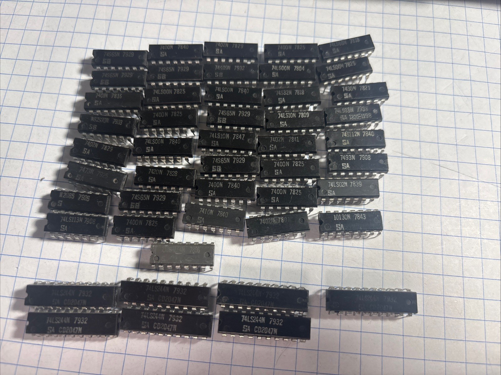 48pc Vintage 1978 1979 Signetics TTL Logic Chip Mix Arcade Retro PC Repair IC50