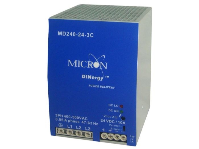 MICRON INDUSTRIES POWER SUPPLY 24VDC / MD20-24-3C