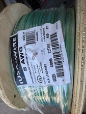 New 500’ 8 AWG THHN THWN-2 RoHS Stranded 600V Copper Wire Spool color [green] picture
