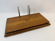 Vintage Weis Wooden Desktop Ledger Receipt Holder With ABC Tab Dividers picture