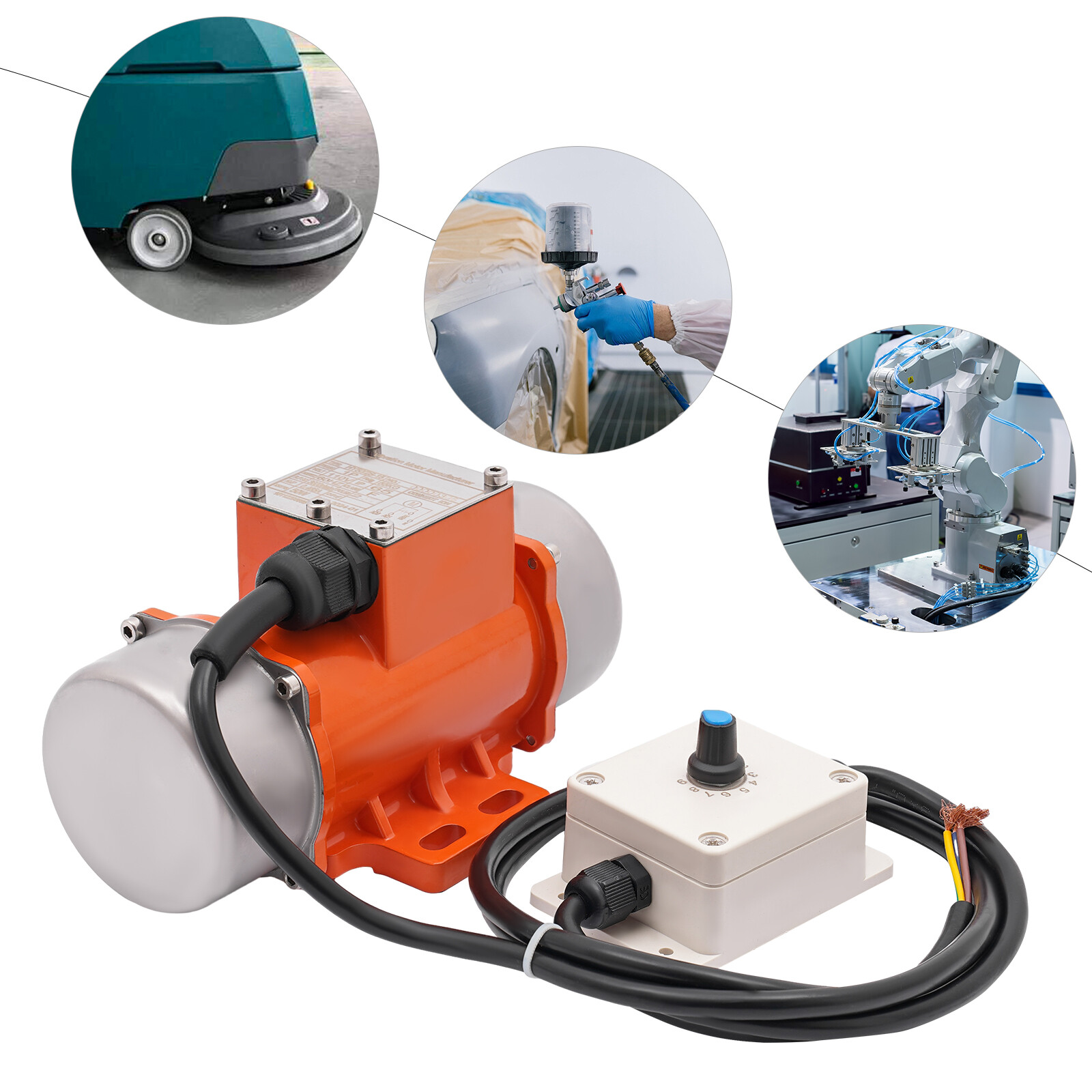 50W 110V Vibration Motor with Speed Controller Electric Vibration Motor ...