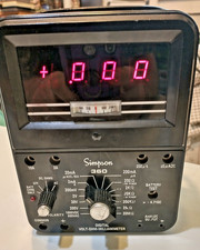 Simpson 360-2 Digital Volt Ohm Milliammeter VOM Working AC Adapter No Leads picture
