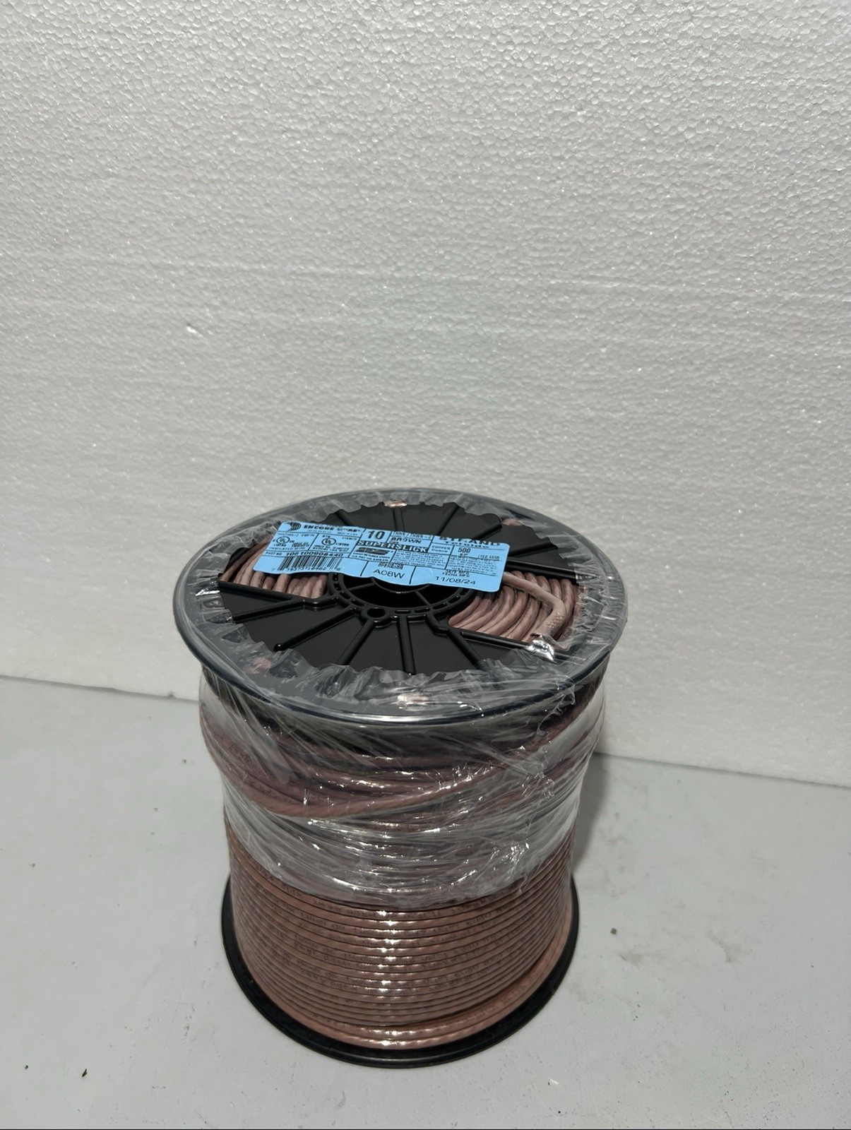 #10 Copper Stranded Wire AWG 500' FT Roll THHN/THWN 600 Volt UL Listed - Brown