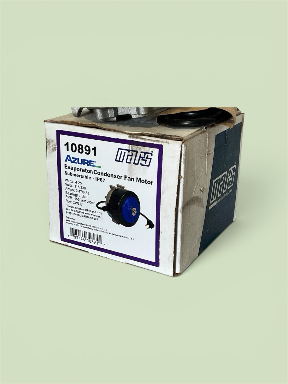 MARS Azure 10891 Evaporator / Condenser Fan Motor New Open Box