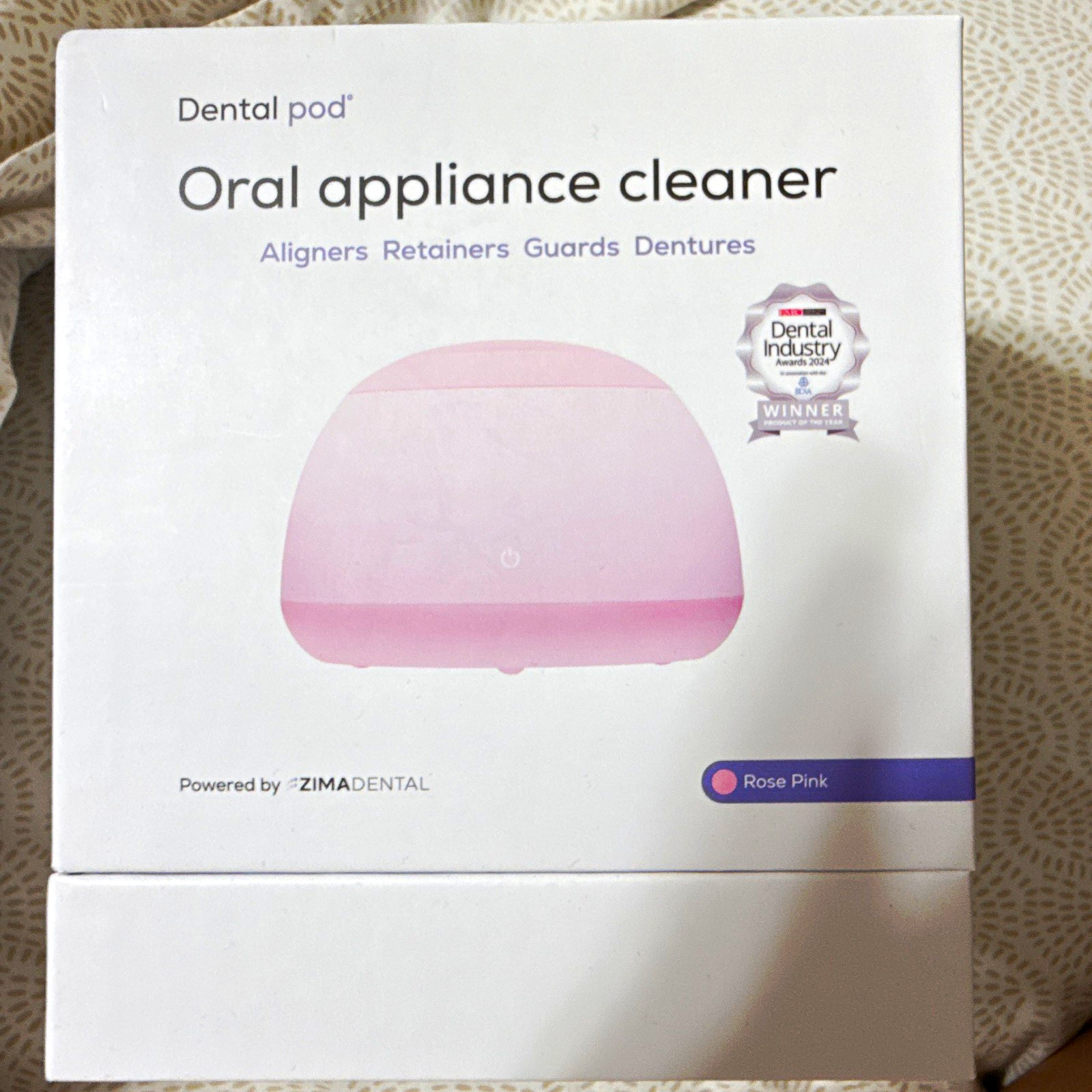 Zima Dental Dental pod Oral Appliance Cleaner for Retainers/Dentures, Rose Pink Zima Dental Dental pod Oral Appliance Cleaner for Retainers/Dentures, Rose Pink