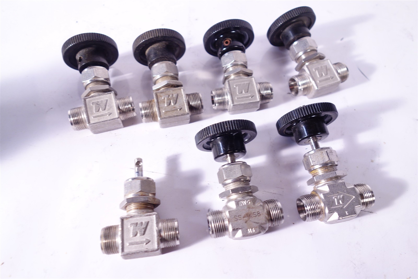 Lot of 7 Swagelok Whitey SS-1KS8 SS 1/2\