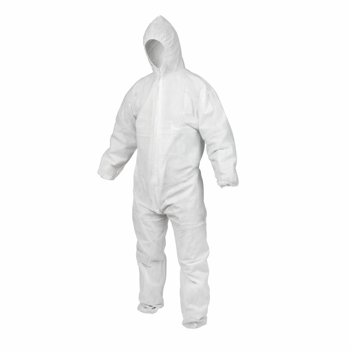 (5 Suits) Radnor White Suit Coverall Pro1 with Hood & Zipper Sz 3XL RAD64053273