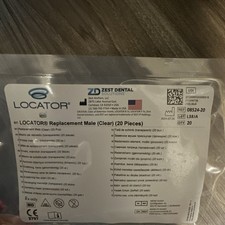 20  Zest Dental Solutions LOCATOR Replacement Male Clear 20 Pieces 08524-20 picture