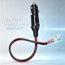 Universal 12V-24V Cigarette Lighter Plug for Car Truck RV Boat, 15A Fuse picture